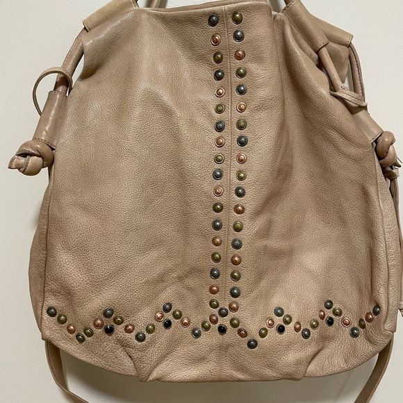We The Free Studded Leather Savoy Tote by Free People NWT MSRP $198 - Picture 5 of 10